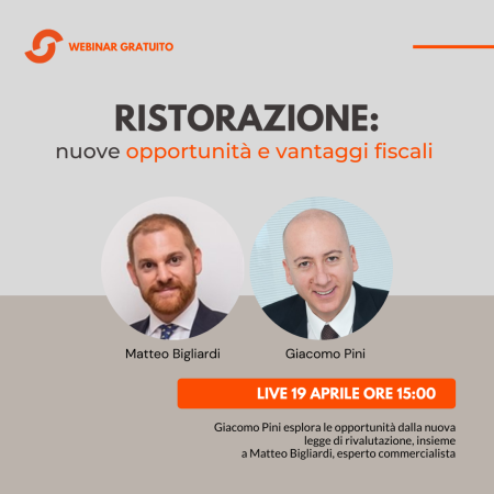 webinar ristorazione: opportunità e vantaggi fiscali