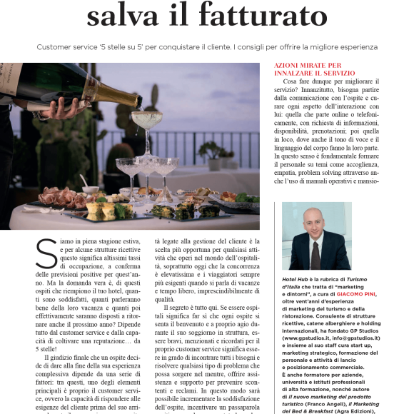 Customer service in hotel: reputazione e fatturato